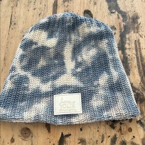 Love Your Melon Blue and White Beanie